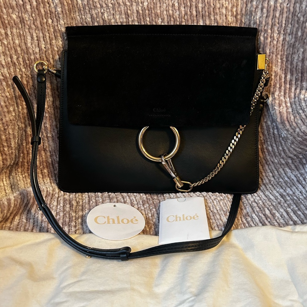 Chloe Medium Faye shoulder bag in Black